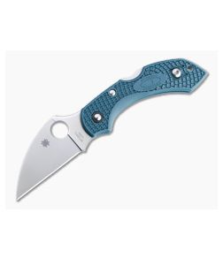 Spyderco Dragonfly 2 Wharncliffe Plain K390 Dark Cyan Blue FRN C28FP2WK390