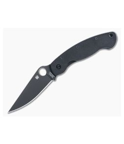 Spyderco Military CQI Black DLC Plain Edge S30V Black G10 Liner Lock Folder C36GPBK