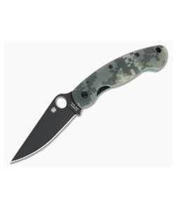 Spyderco Military Black Plain S30V Camo G10 Liner Lock Folder C36GPCMOBK