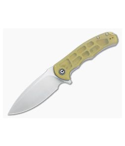 CIVIVI Praxis Polished Ultem Flipper Satin Drop Point Blade C803L