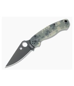 Spyderco Para Military 2 Black DLC S45VN Digital Camo G10 Compression Lock Folder C81GPCMOBK2