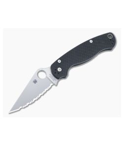 Spyderco ParaMilitary 2 Satin Fully Serrated S45VN Black G10 CQI Compression Lock Folder