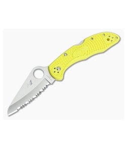 Spyderco Salt 2 Serrated H1 Yellow FRN Back Lock Folder C88SYL2