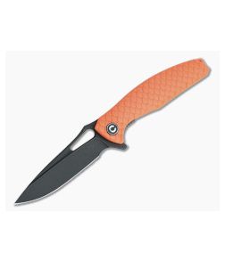 CIVIVI Wyvern Black Stonewashed D2 Orange Scale FRN Liner Lock Flipper C902G