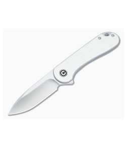 CIVIVI Elementum Flipper Frag Patterned Ivory G10 Handle Satin D2 C907A-3