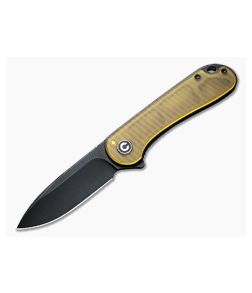 CIVIVI Elementum Flipper Bead Blasted Ultem Handles Black Stonewashed D2 Drop Point C907A-5