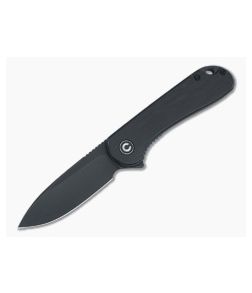 CIVIVI Elementum Black Ebony Wood Black Stonewashed D2 Liner Lock Flipper C907W