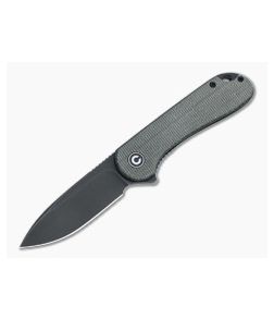 CIVIVI Elementum Black Stonewashed D2 Dark Green Micarta Liner Lock Flipper C907Z