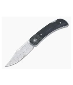 CIVIVI Rustic Gent Black G10 Damascus Back Lock Folder C914DS-1