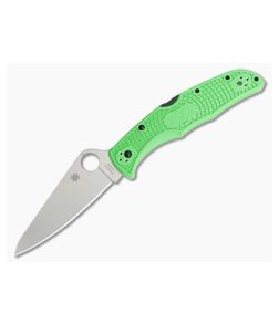 Spyderco Pacific Salt 2 Plain Satin FFG LC200N Green FRN Lightweight Folder C91FPGR2