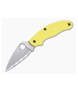 Spyderco UK Penknife Salt UKPK Serrated LC200N Yellow FRN Slip Joint Folder C94SYL