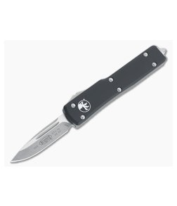 Microtech UTX-70 CA Drop Point Stonewashed M390 Black California Legal OTF Automatic Knife CA148-10