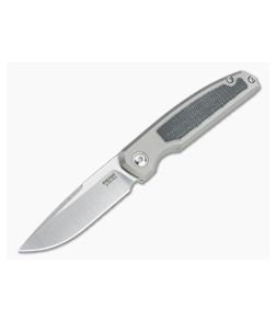 Pena Knives X Series Caballero Front Flipper Black Canvas Micarta M390 Folder