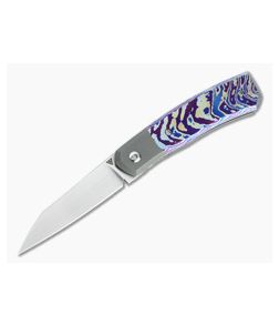 Suprlativ Knives Canibl Mokuti #13 Front Flipper Blade Show 2022 Satin M390 Folder