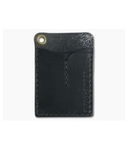 Hitch & Timber Card Caddy Black Leather EDC Slip Pouch Wallet & Pen Holder