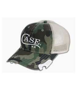 Case Knives Camo Mesh Back Snapback Hat with Bottle Opener 