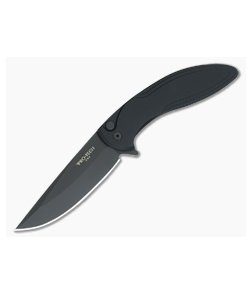 Protech Cambria Flipper Black DLC Plain Edge Stepped Aluminum CF03