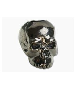 Schmuckatelli Classic Skull Bead Hematite Plated Pewter