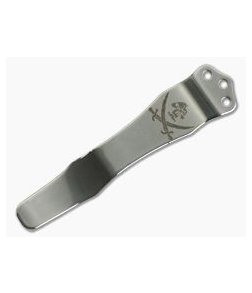 Emerson Knives Pirate Logo Stainless Pocket Clip