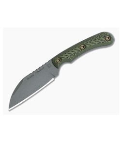 RMJ Tactical Coho Fixed Blade Dirty Olive G10 Tungsten Cerakote Nitro-V Wharncliffe 