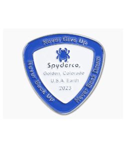 Spyderco SpyderCoin 2023 Blue and White