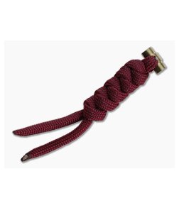 Chris Reeve Large Sebenza/Umnumzaan Lanyard Burgundy with Gold Pin