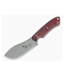TOPS Knives Camp Creek Fire Edition Tumbled S35VN Red and Black G10 Fixed Blade CPCKFE-01