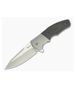 Reate Knives Crossroads Kirby Lambert Design M390 Carbon Fiber Titanium Bolster Liner Lock Flipper