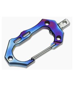 Tuff-Writer Flame Anodized Titanium Carabiner with SS Swivel