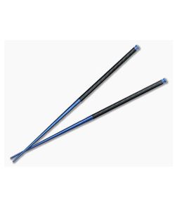 Spartan Blades Chopstick Set Blue Titanium & Carbon Fiber