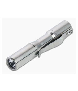 CWF Lights Micro Arcadian Machined Satin Titanium Click 5000k LED Custom Flashlight