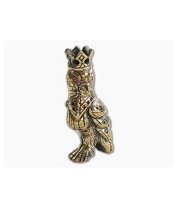 Lion Armory Cyber Bird Red Eyes Bead Brass