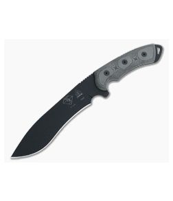 TOPS DART Rinaldi Black 5160 Black Linen Micarta Tactical Fixed Blade Field Knife DART-002