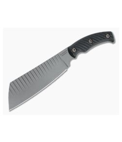 RMJ Tactical Da Choppa Tungsten Gray 80CrV2 Black G10 Fixed Blade