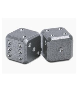 Flytanium Cuboid Large Titanium Dice Set Stonewash