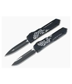 Microtech Ultratech Dead Man's Hand Set Elmax Drop Point and Double Edge CTS-204P OTF Automatics