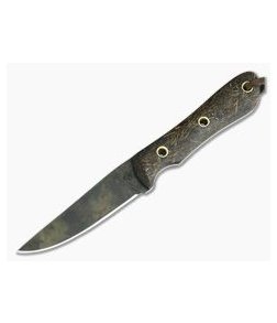 Smith & Sons Desperado Coconut Fiber Micarta Original Patina CPM D2 Fixed Blade 04