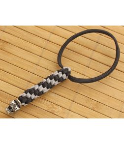 DPx Gear Mr DP Silver/Black Lanyard Antique Pewter Bead