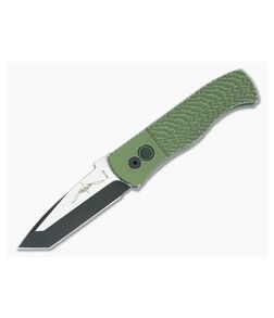 Protech Emerson CQC-7 Auto Green Battle Worn Jigged Handle