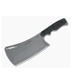 TOPS El Chappo Cleaver Sniper Grey 1095 Black Micarta Fixed Blade ECHA-02