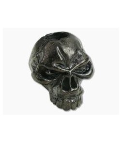 Schmuckatelli Emerson Skull Bead Matte Hematite Plated Pewter