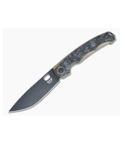 MKM Eclipse Flipper Bronze Titanium Carbon Fiber Overlay Black Stonewash MagnaCut Drop Point EL-BRCFD