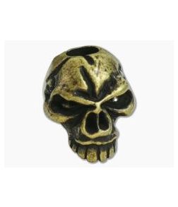 Schmuckatelli Emerson Skull Bead Roman Brass Oxidized Pewter