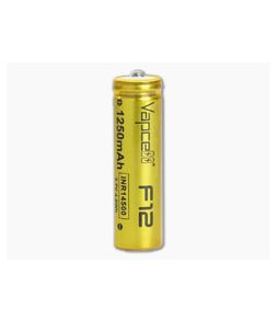 Vapcell F12 Button Top Rechargeable 14500 1250mAh 3.7V High-Drain 3A Unprotected Lithium Ion (Li-ion) Battery
