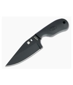 Spyderco Perrin Subway Bowie Black LC200N Fixed Blade Neck Knife FB48PBBK