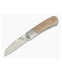 Pena Knives X Series Front Flipper Apache Bolstered Brown Canvas Micarta