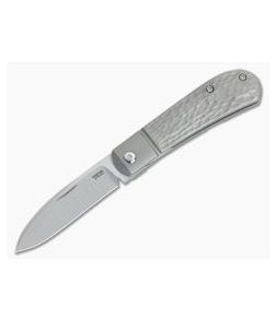 Pena Knives X Series Front Flipper Zulu Bolstered Jigged Titanium