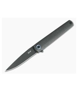 MKM Zieba Flame Drop Point M390 Dark Stonewashed Titanium Frame Lock Flipper FL01-TDSW