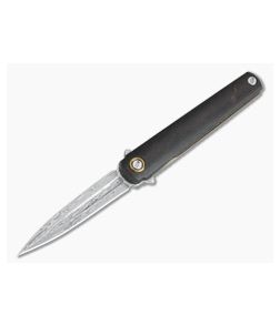 MKM Zieba Flame Limited Dagger Bifrost Damasteel Space Coral Carbon Fiber Frame Lock Flipper FL02-D