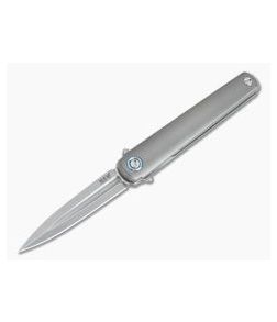 MKM Zieba Flame Dagger M390 Titanium Frame Lock Flipper FL02-TSW